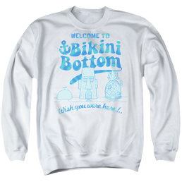 SpongeBob SquarePants Bikini Bottom Welcome - Men's Crewneck Sweatshirt Men's Crewneck Sweatshirt SpongeBob SquarePants   