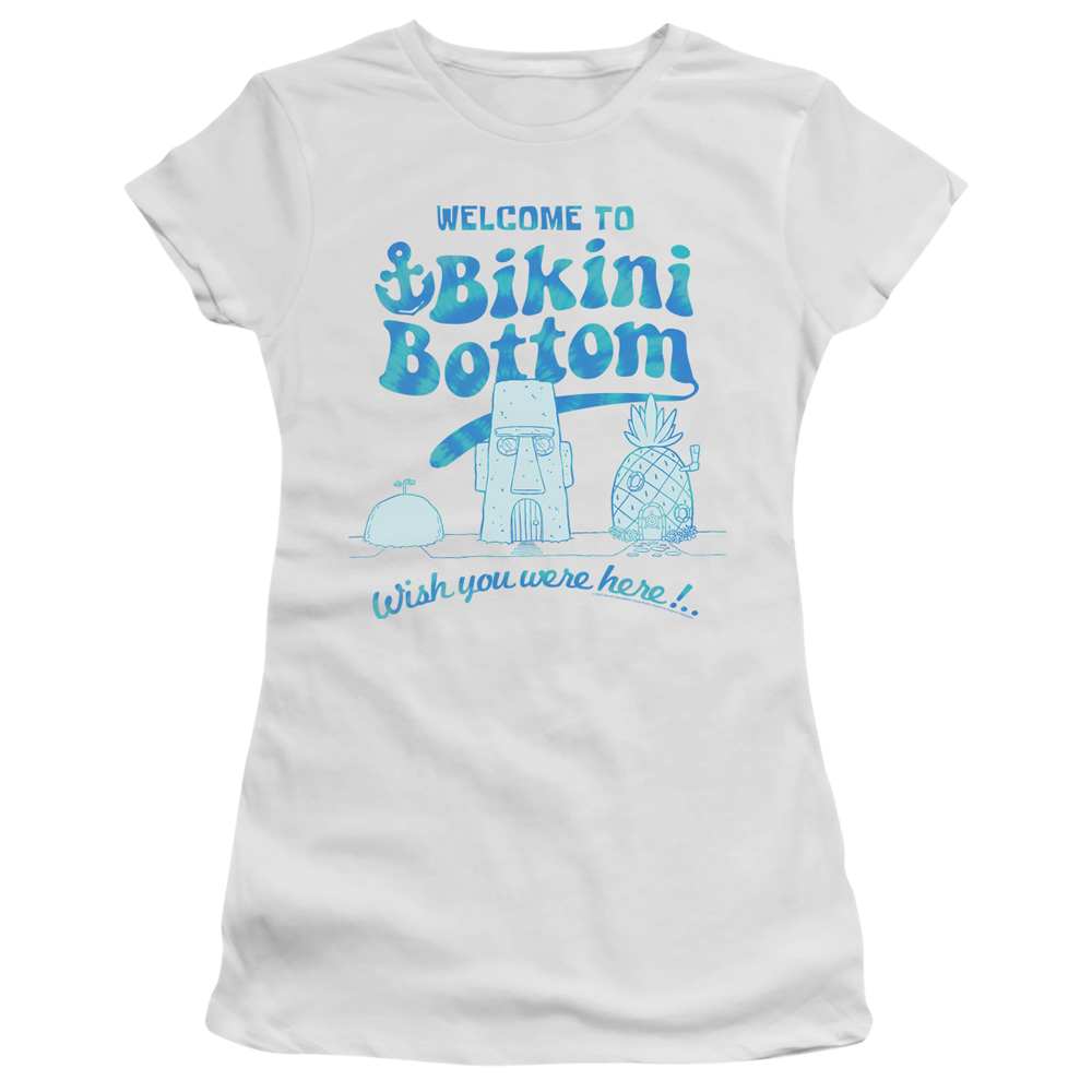 SpongeBob SquarePants Bikini Bottom Welcome - Juniors T-Shirt Juniors T-Shirt SpongeBob SquarePants   