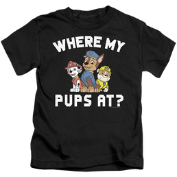Paw Patrol Where My Pups At? - Kid's T-Shirt Kid's T-Shirt (Ages 4-7) Paw Patrol   