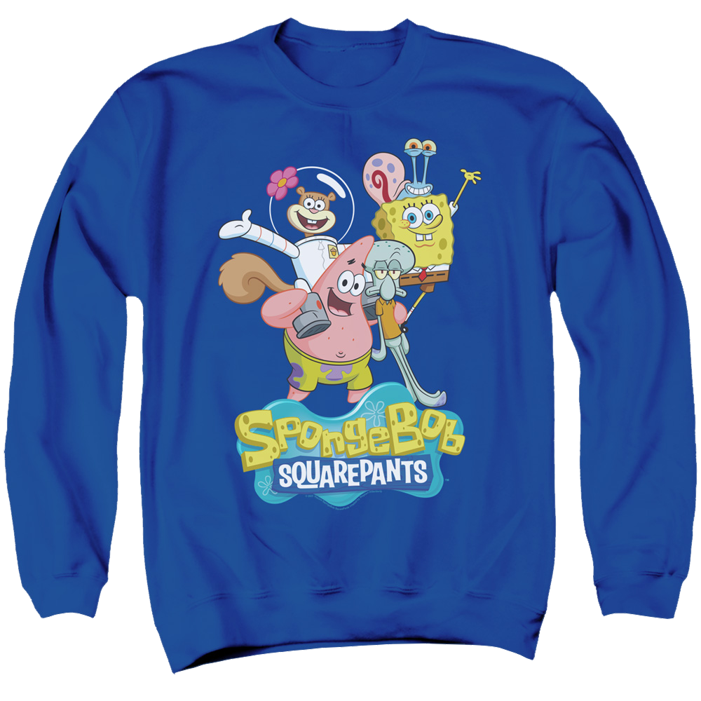 SpongeBob SquarePants Spongebob Group Shot - Men's Crewneck Sweatshirt Men's Crewneck Sweatshirt SpongeBob SquarePants   