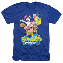 SpongeBob SquarePants Spongebob Group Shot - Men's Heather T-Shirt Men's Heather T-Shirt SpongeBob SquarePants   
