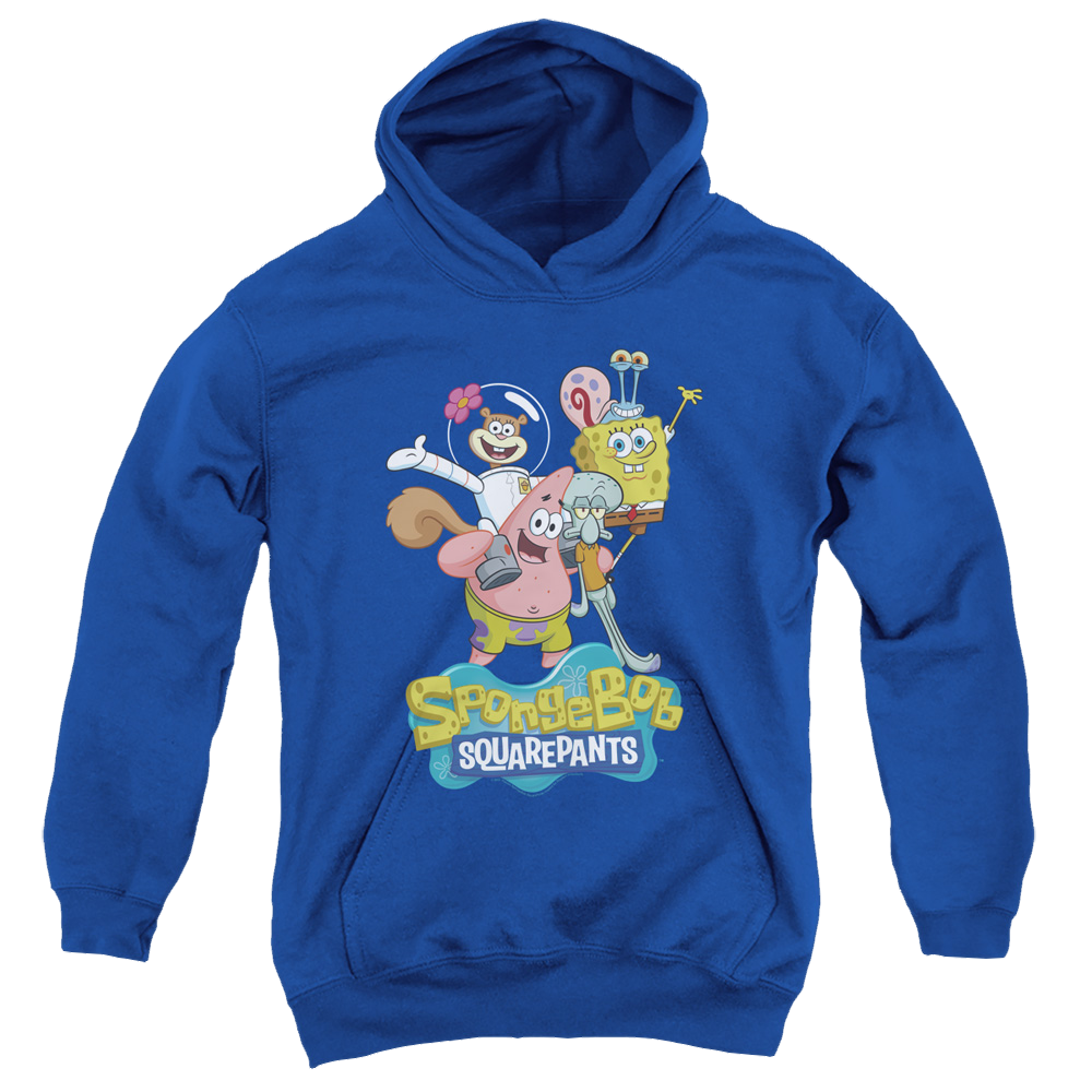 SpongeBob SquarePants Spongebob Group Shot - Youth Hoodie Youth Hoodie (Ages 8-12) SpongeBob SquarePants   
