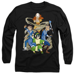 Avatar The Last Airbender Team Avatar Elements - Men's Long Sleeve T-Shirt Men's Long Sleeve T-Shirt Avatar The Last Airbender   