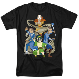 Avatar The Last Airbender Team Avatar Elements - Men's Regular Fit T-Shirt Men's Regular Fit T-Shirt Avatar The Last Airbender   