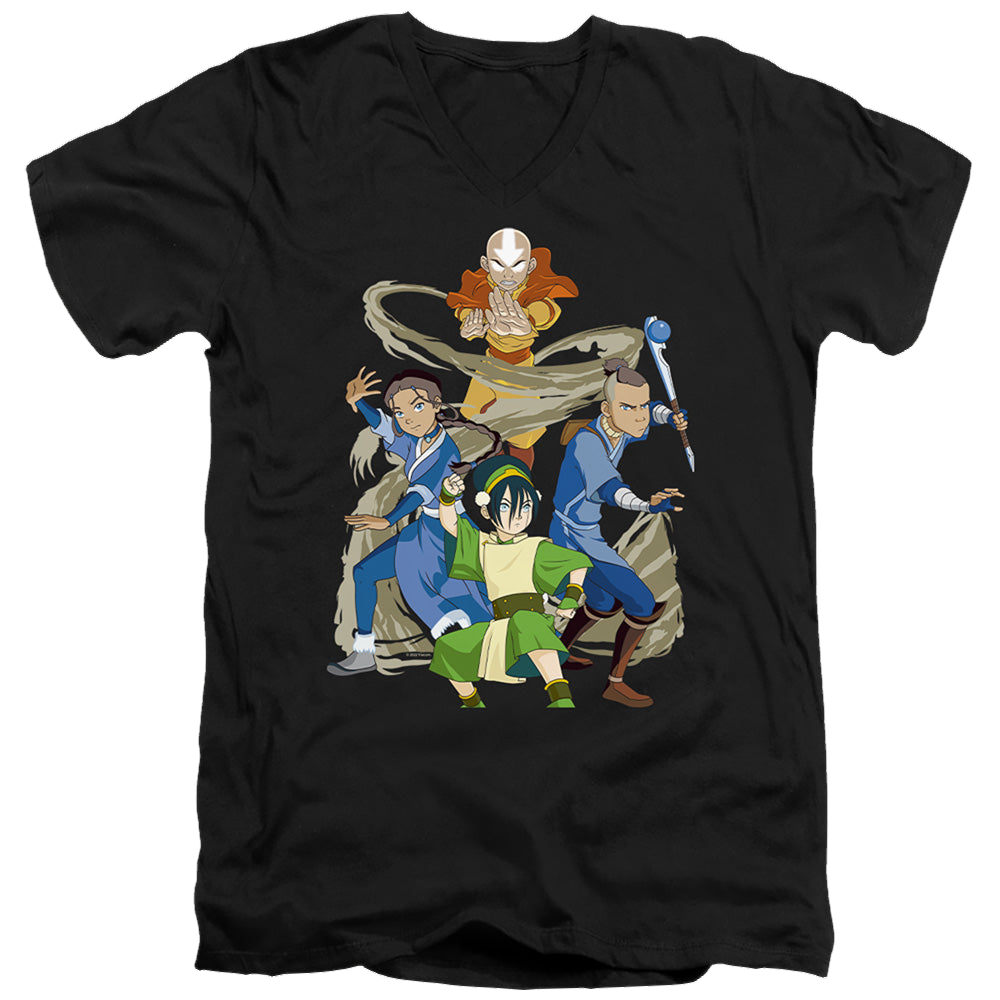 Avatar The Last Airbender Team Avatar Elements - Men's V-Neck T-Shirt Men's V-Neck T-Shirt Avatar The Last Airbender   
