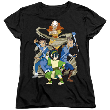 Avatar The Last Airbender Team Avatar Elements - Women's T-Shirt Women's T-Shirt Avatar The Last Airbender   