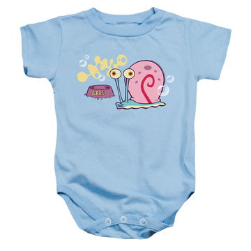 Light blue baby bodysuit with SpongeBob SquarePants Gary The Snail graphic