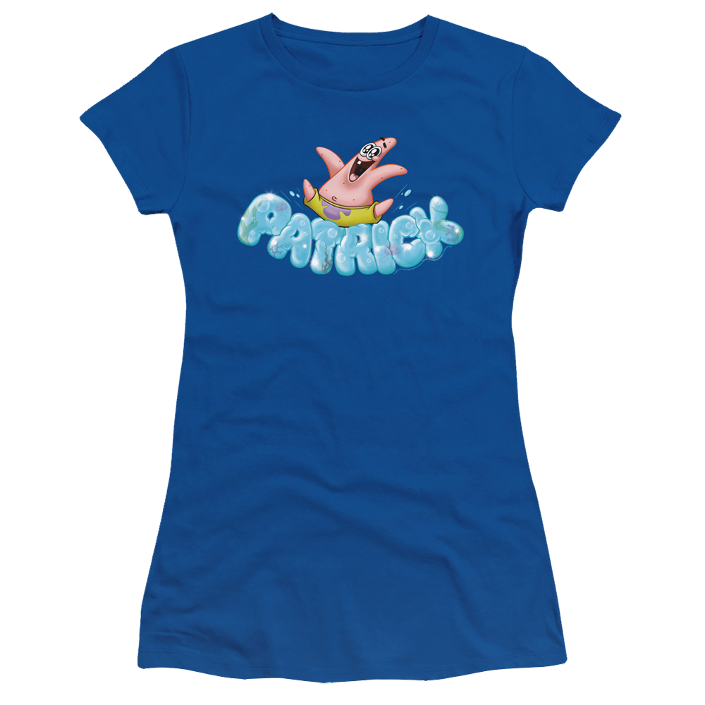 SpongeBob SquarePants Happy Go Lucky Patrick - Juniors T-Shirt Juniors T-Shirt SpongeBob SquarePants   