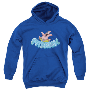 Royal youth hoodie for ages 8 to 12 with SpongeBob SquarePants Happy Go Lucky Patrick graphic