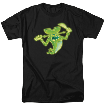Black men's regular fit t-shirt with SpongeBob SquarePants The Flying Dutchman graphic