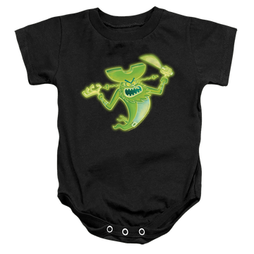 Black baby bodysuit with SpongeBob SquarePants The Flying Dutchman graphic