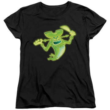 Black women's t-shirt with SpongeBob SquarePants The Flying Dutchman graphic