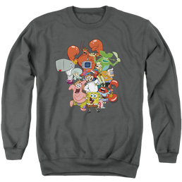SpongeBob SquarePants The Whole Gang - Men's Crewneck Sweatshirt Men's Crewneck Sweatshirt SpongeBob SquarePants   