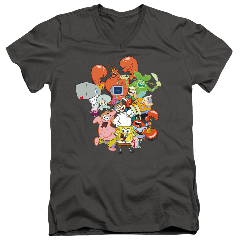 SpongeBob SquarePants The Whole Gang - Men's V-Neck T-Shirt Men's V-Neck T-Shirt SpongeBob SquarePants   