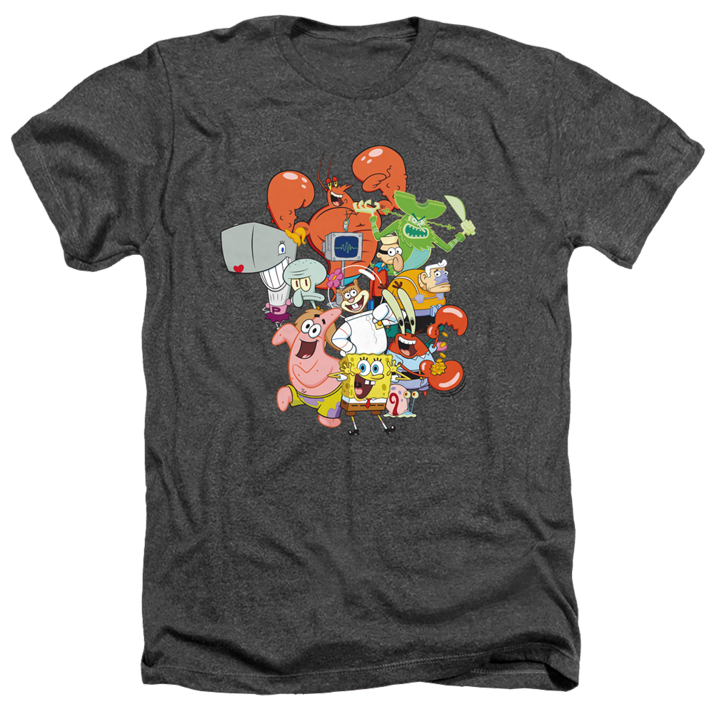 SpongeBob SquarePants The Whole Gang - Men's Heather T-Shirt Men's Heather T-Shirt SpongeBob SquarePants   