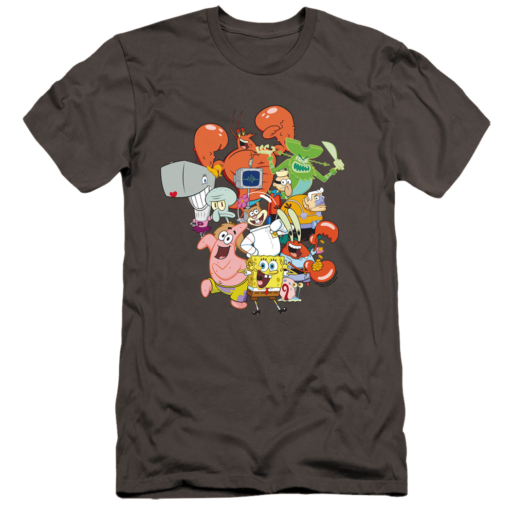 SpongeBob SquarePants The Whole Gang - Men's Premium Slim Fit T-Shirt Men's Premium Slim Fit T-Shirt SpongeBob SquarePants   