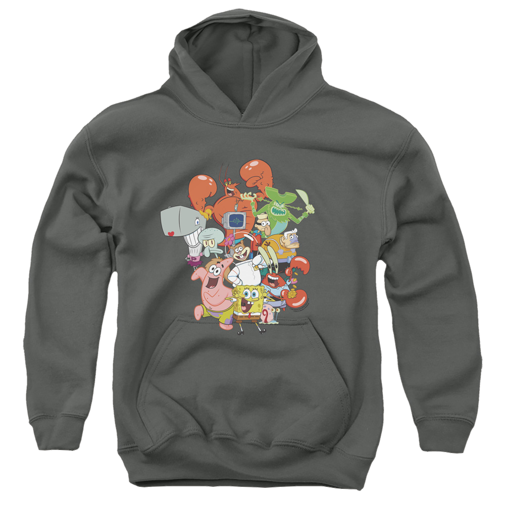 SpongeBob SquarePants The Whole Gang - Youth Hoodie Youth Hoodie (Ages 8-12) SpongeBob SquarePants   