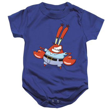 Royal baby bodysuit with SpongeBob SquarePants Mr. Krabby graphic