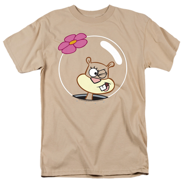 Sand men's regular fit t-shirt with SpongeBob SquarePants Sandy Wink Face graphic