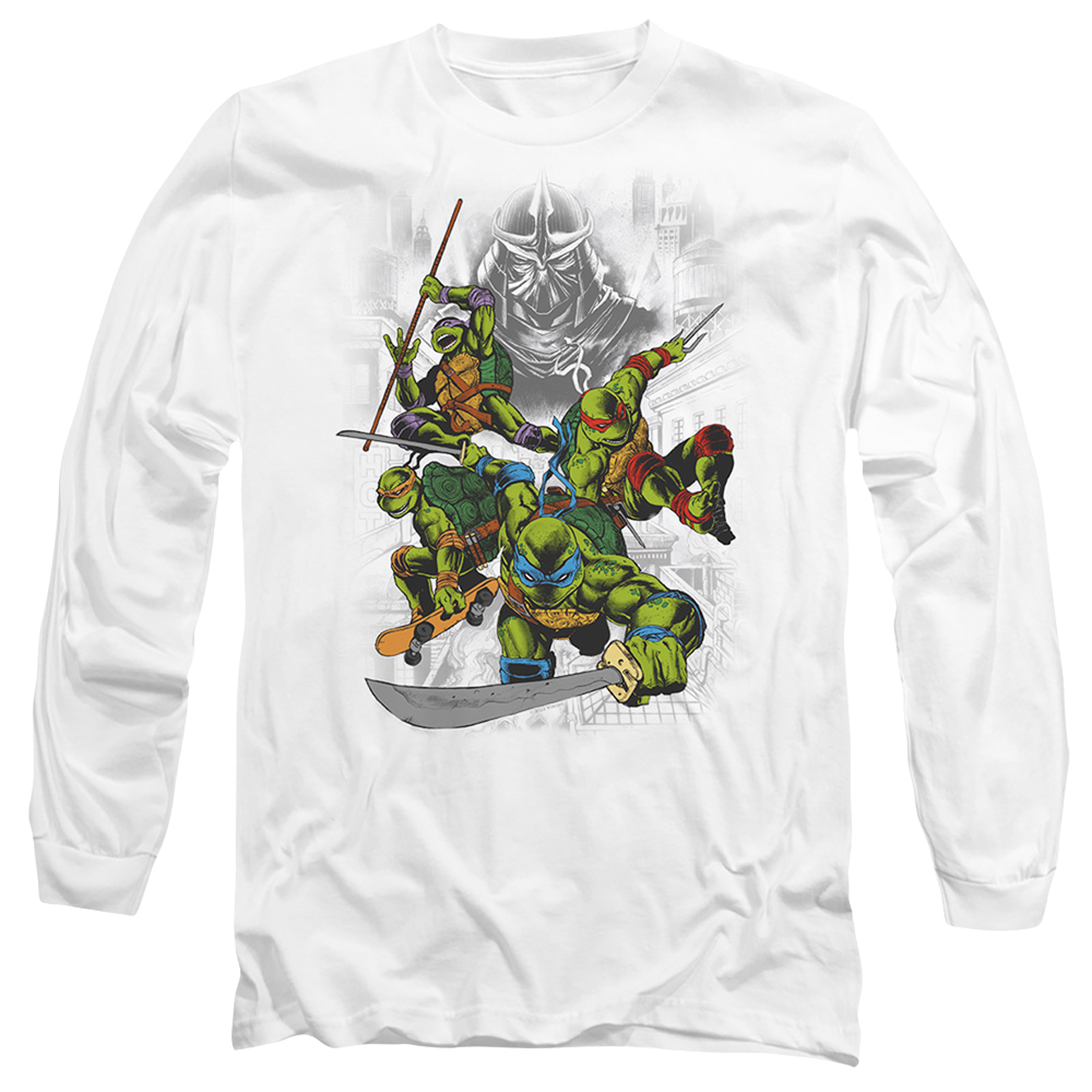Teenage Mutant Ninja Turtles Shredder And Turtles Comic - Men's Long Sleeve T-Shirt Men's Long Sleeve T-Shirt Teenage Mutant Ninja Turtles   