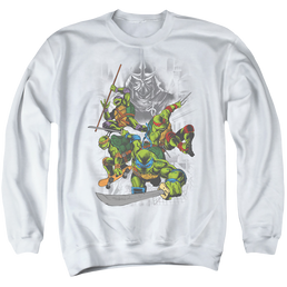 Teenage Mutant Ninja Turtles Shredder And Turtles Comic - Men's Crewneck Sweatshirt Men's Crewneck Sweatshirt Teenage Mutant Ninja Turtles   