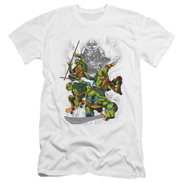Teenage Mutant Ninja Turtles Shredder And Turtles Comic - Men's Premium Slim Fit T-Shirt Men's Premium Slim Fit T-Shirt Teenage Mutant Ninja Turtles   