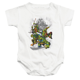Teenage Mutant Ninja Turtles Shredder And Turtles Comic - Baby Bodysuit Baby Bodysuit Teenage Mutant Ninja Turtles   