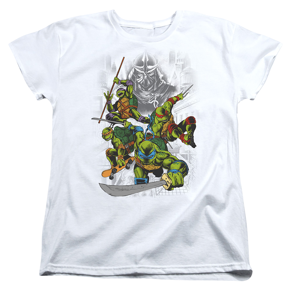 Teenage Mutant Ninja Turtles Shredder And Turtles Comic - Women's T-Shirt Women's T-Shirt Teenage Mutant Ninja Turtles   