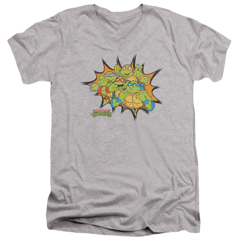 Teenage Mutant Ninja Turtles Funny Face Turtles - Men's V-Neck T-Shirt Men's V-Neck T-Shirt Teenage Mutant Ninja Turtles   