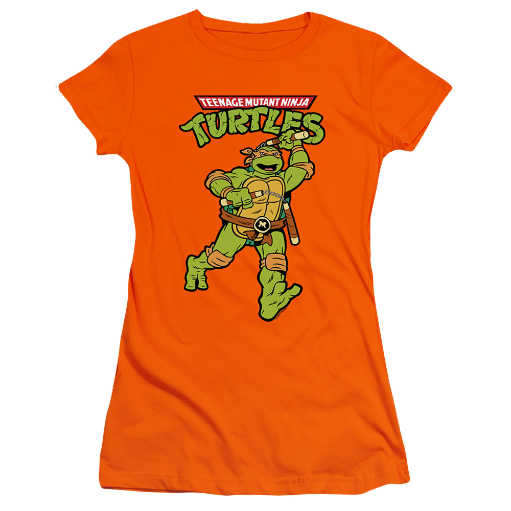 Teenage Mutant Ninja Turtles Retro Mikey - Juniors T-Shirt Juniors T-Shirt Teenage Mutant Ninja Turtles   