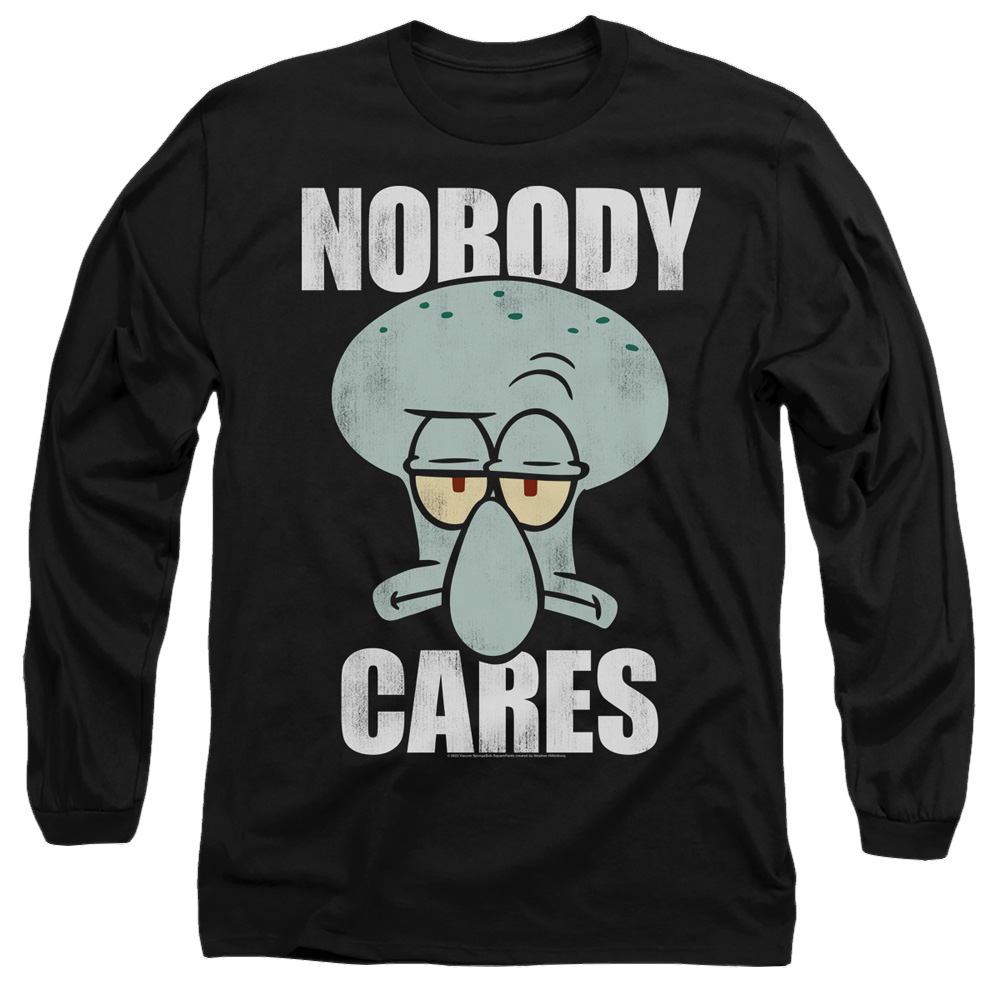 SpongeBob SquarePants Nobody Cares Meme - Men's Long Sleeve T-Shirt Men's Long Sleeve T-Shirt SpongeBob SquarePants   