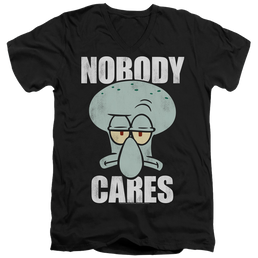 SpongeBob SquarePants Nobody Cares Meme - Men's V-Neck T-Shirt Men's V-Neck T-Shirt SpongeBob SquarePants   