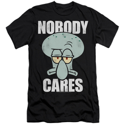 SpongeBob SquarePants Nobody Cares Meme - Men's Premium Slim Fit T-Shirt Men's Premium Slim Fit T-Shirt SpongeBob SquarePants   