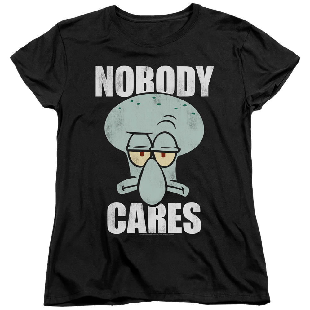 SpongeBob SquarePants Nobody Cares Meme - Women's T-Shirt Women's T-Shirt SpongeBob SquarePants   