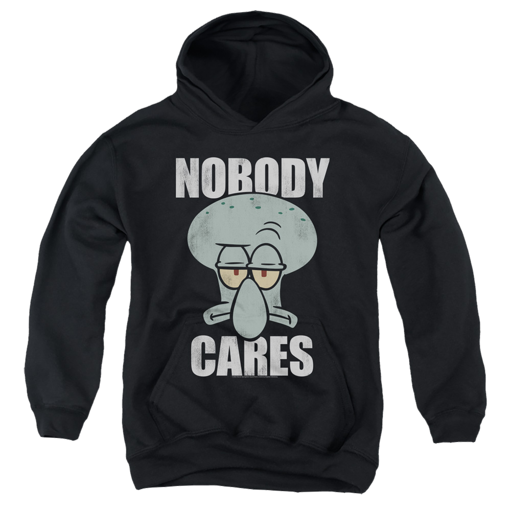 SpongeBob SquarePants Nobody Cares Meme - Youth Hoodie Youth Hoodie (Ages 8-12) SpongeBob SquarePants   