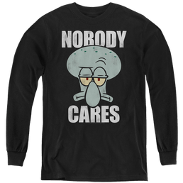 SpongeBob SquarePants Nobody Cares Meme - Youth Long Sleeve T-Shirt Youth Long Sleeve T-Shirt SpongeBob SquarePants   