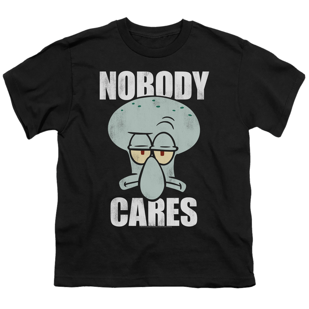 SpongeBob SquarePants Nobody Cares Meme - Youth T-Shirt Youth T-Shirt (Ages 8-12) SpongeBob SquarePants   