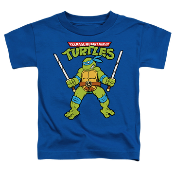 Royal kid's t-shirt for ages 4 to 7 with Teenage Mutant Ninja Turtles Retro Leo graphic
