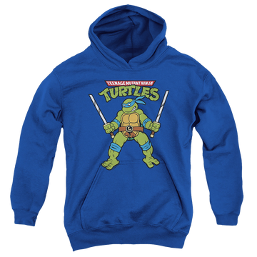 Royal youth hoodie for ages 8 to 12 with Teenage Mutant Ninja Turtles Retro Leo graphic