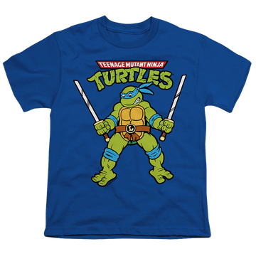 Royal youth t-shirt for ages 8 to 12 with Teenage Mutant Ninja Turtles Retro Leo graphic