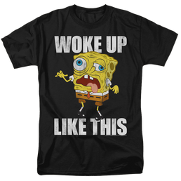 SpongeBob SquarePants Woke Up Like This Meme - Men's Regular Fit T-Shirt Men's Regular Fit T-Shirt SpongeBob SquarePants   