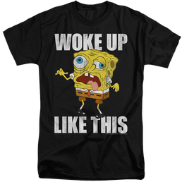 SpongeBob SquarePants Woke Up Like This Meme - Men's Tall Fit T-Shirt Men's Tall Fit T-Shirt SpongeBob SquarePants   