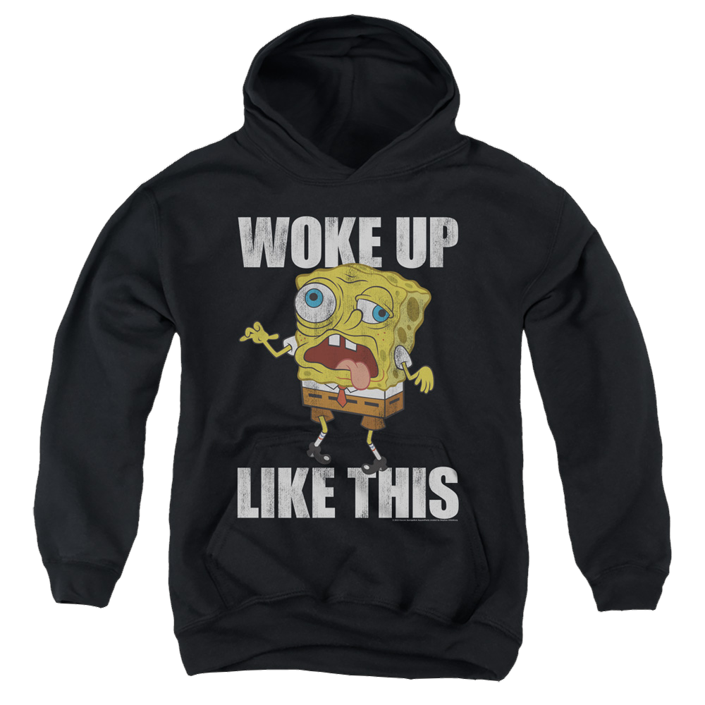 SpongeBob SquarePants Woke Up Like This Meme - Youth Hoodie Youth Hoodie (Ages 8-12) SpongeBob SquarePants   