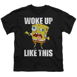 SpongeBob SquarePants Woke Up Like This Meme - Youth T-Shirt Youth T-Shirt (Ages 8-12) SpongeBob SquarePants   