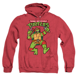 Teenage Mutant Ninja Turtles Retro Raph - Heather Pullover Hoodie Heather Pullover Hoodie Teenage Mutant Ninja Turtles   