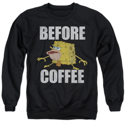 SpongeBob SquarePants Before Coffee Meme - Men's Crewneck Sweatshirt Men's Crewneck Sweatshirt SpongeBob SquarePants   