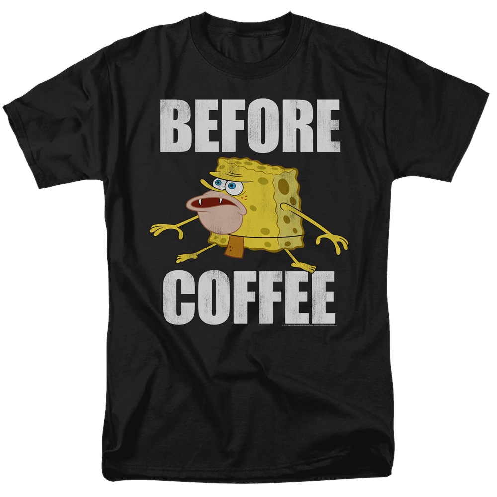 SpongeBob SquarePants Before Coffee Meme - Men's Regular Fit T-Shirt Men's Regular Fit T-Shirt SpongeBob SquarePants   