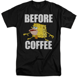SpongeBob SquarePants Before Coffee Meme - Men's Tall Fit T-Shirt Men's Tall Fit T-Shirt SpongeBob SquarePants   