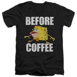 SpongeBob SquarePants Before Coffee Meme - Men's V-Neck T-Shirt Men's V-Neck T-Shirt SpongeBob SquarePants   