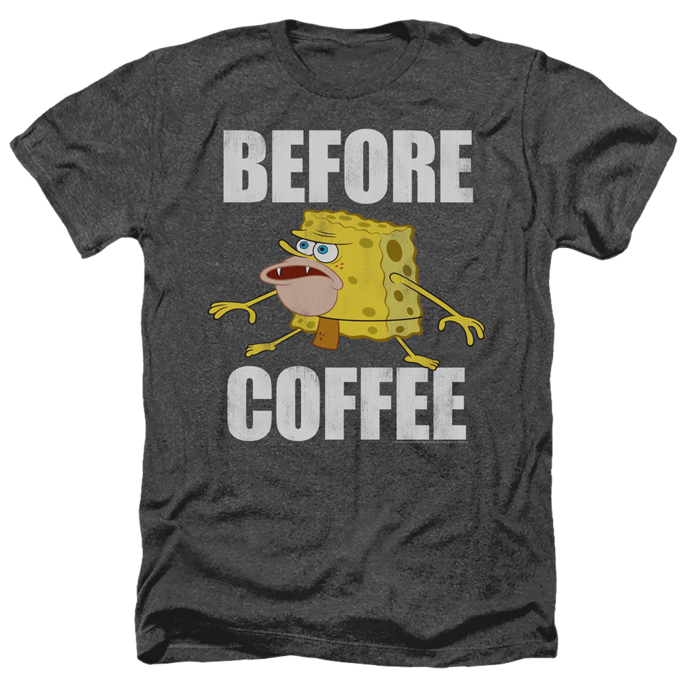 SpongeBob SquarePants Before Coffee Meme - Men's Heather T-Shirt Men's Heather T-Shirt SpongeBob SquarePants   